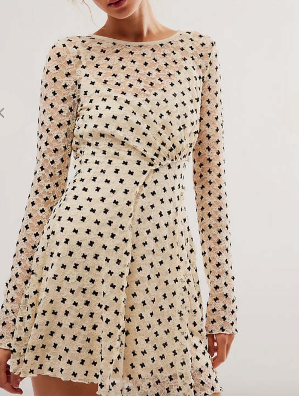 Free People NEW Sheer Delight Mini Dress